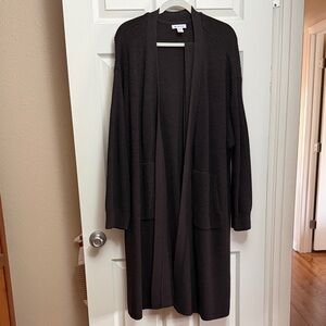 Athleta Espresso Open Front Cardigan